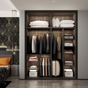 <span class=keywords><strong>Armoire</strong></span> <span class=keywords><strong>coulissante</strong></span> intégrée à 2 portes, <span class=keywords><strong>grise</strong></span>, de style moderne et luxueux, personnalisée par Sofeyia, pour appartement et hôtel - Product Image 3
