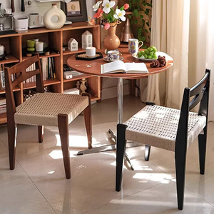 Chaises de salle à manger en rotin tissé en bois massif de haute qualité, design moderne, vente directe d'usine pour l'ameublement de la maison - Product Image 4