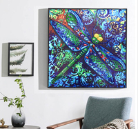 Peinture Diamant 5D DIY Personnalisée avec Photo Insecte, Forme Spéciale, 30x30cm, Art Moderne Nature Morte en Cristal