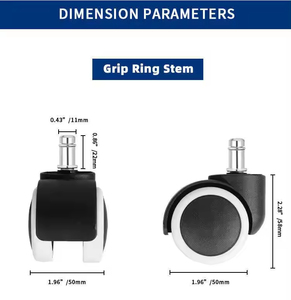 Ruedas Dobles de 50 mm para Muebles, Ruedas Giratorias para Sillas de Oficina, Protección para el Suelo, Precio de Fábrica - Product Image 6