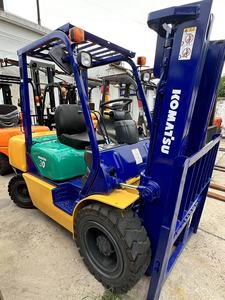 <b>Used</b> Komatsu FD30 3-Ton Diesel Forklift 4WD Solid Tire Rough Terrain Two Stage Mast 48KW Engine 1220x125x50 Fork Dimensions - Product Image 1