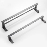Porte-serviettes mural en aluminium gris fusil KEGAO, installation sans perçage, 4 barres, longueur 50-60 cm, style moderne et simple, salle de bain, garantie 1 an