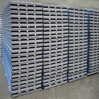 Panneau sandwich en mousse PU légère de fabrication OEM pour l'isolation structurelle des murs extérieurs et des toitures, tôle de toiture en métal ondulé