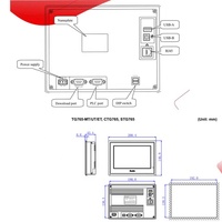 Xinje-TG765S-MT HMI serie TG, compatible con comunicación Ethernet con varios PLC de 7,0 pulgadas