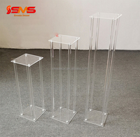 Support à fleurs en acrylique transparent pas cher, en promotion, pour décoration de mariage, présentoir de fleurs, centres de table pour mariage
