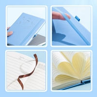 Carnet en cuir PU A5 avec logo personnalisé, fermeture élastique, ligné, style minimaliste, pour cadeaux d'affaires