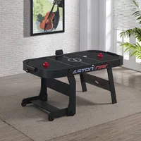 Table de hockey sur air professionnelle de 7 pieds en MDF et aluminium avec tableau de scores numérique, table de hockey sur air robuste et autoportante