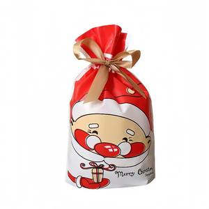Bolsa de regalo navideña en oferta, bolsa de regalo de Navidad con diseño de dibujos animados, bolsa de embalaje autoportante con cordón, bolsa de regalo para dulces - Product Image 1