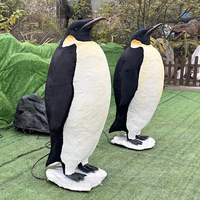 Statue de pingouin animatronique personnalisable avec mouvements pour parc