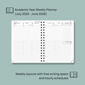Agendas et organiseurs personnalisés : Agenda quotidien, hebdomadaire, mensuel, carnet A5, agenda budgétaire non daté - Product Image 3