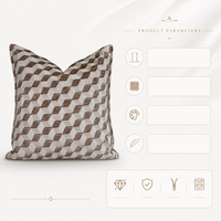 Housse de coussin décorative de luxe - Coussin texturé haut de gamme avec fermeture éclair invisible pour canapé, lit, décoration intérieure (personnalisable)