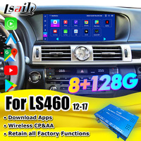 واجهة كاربلاي وأندرويد أوتو لاسلكية من Lsailt بسعة 8 جيجابايت لسيارات لكزس LS460 2012-2017، مجموعة ترقية متكاملة مع متجر جوجل بلاي وسبوتيفاي