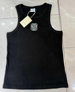 เสื้อกล้ามออกกำลังกายผู้ชายทรงโอเวอร์ไซส์ ผ้าฝ้าย 100% ระบายอากาศได้ดี ปักลายตามสั่ง พิมพ์ลายได้ - Product Image 3