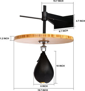Entraînement de <span class=keywords><strong>boxe</strong></span> Planche de bois dur de 1.2 pouces d'épaisseur Cadre en acier robuste <span class=keywords><strong>Kit</strong></span> de plate-forme de sac de vitesse réglable avec sac de vitesse pivotant - Product Image 2