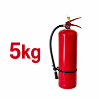 Extincteur à poudre sèche ABC de 5 kg avec manomètre rouge visible de grande taille et valve en cuivre robuste pour une suppression rapide des incendies initiaux