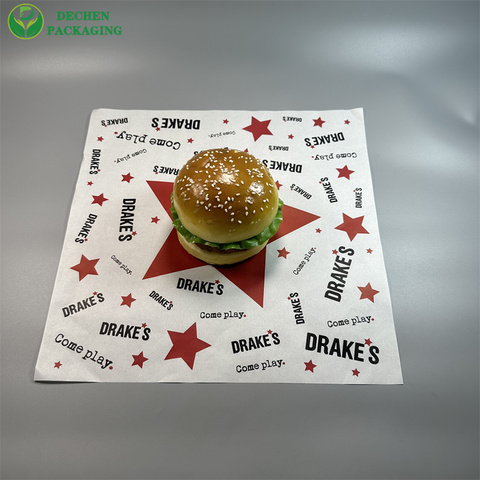 Pe Material de papel Bandeja encerada Revestimiento reciclable de cesta de hamburguesa