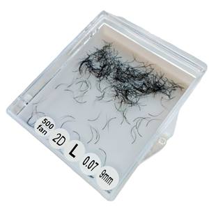 Promade 100% Extensions de ventilateurs de cils 2D faits à la main Longueur mixte 500-1000 Ventilateurs du meilleur fournisseur vietnamien Application facile Beauté - Product Image 3