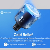 Mini pistolet de massage chaud/froid portable, masseur musculaire électrique, moteur sans balais, appareil de thérapie par percussion des tissus profonds