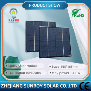 Maßge schneiderte 4W PET Photovoltaik Solar Panel Ladegerät SS-165x165 Mini Portable 5V Solar Panel Portable und effizient - Product Image 2