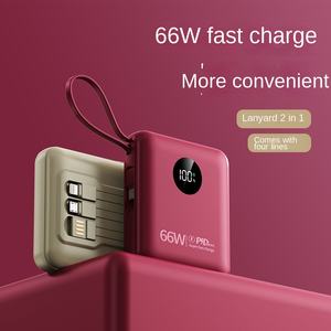 Cargador Portátil de 22.5W con Carga Súper Rápida, 10000mA, PVC, con Interfaces USB-A/USB-C/Tipo-C y Cable de Datos Integrado - Product Image 4