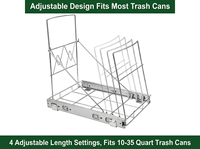 Étagère coulissante en métal durable pour poubelle, kit multifonction sous armoire et sous évier pour rangement d'outils de nettoyage de cuisine moderne