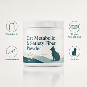 Jinmao - Suplemento de Salud Metabólica para Gatos, Apoyo a la Saciedad, Cáscara de Psyllium, Raíz de Achicoria, Inulina, Fibra en Polvo, Sin Granos, Absorción Rápida, Para Todas las Razas - Product Image 2