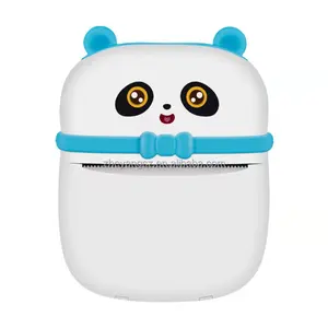 Téléphone portable design panda dessin animé, aide à l'apprentissage, mini imprimante, sans encre, mignon