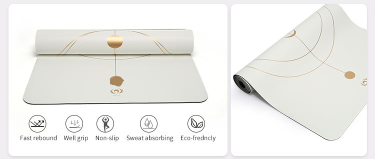 Estera DE LA yoga de la PU-blanco
