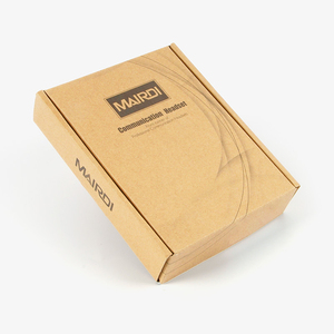 Logo tùy chỉnh in phẳng gói gấp nâu kraft giấy bao bì với cá nhân chèn sóng chết cắt bưu phẩm vận chuyển hộp - Product Image 4