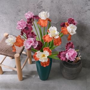 MW01518 زهور صناعية طويلة الساق بو قزحية لغرفة المعيشة المطبخ طاولة الحزب ديكور القزحية واقعية زهور اصطناعية - Product Image 2