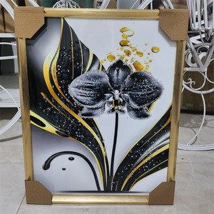 Salon décoration fleur Ginkgo feuille cadre mur Art photo avec diamants cristal porcelaine Art diamant <span class=keywords><strong>peinture</strong></span> - Product Image 6