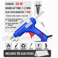 Pistolet à colle chaude électrique 20W 40W 60W 100W avec buse anti-goutte pour l'artisanat, l'emballage et les réparations légères