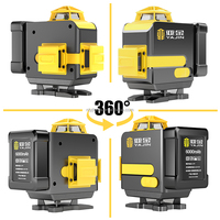 Laser Level 4D 360° 16 Sinar Hijau dengan Casing Merah untuk Konstruksi Interior DIY