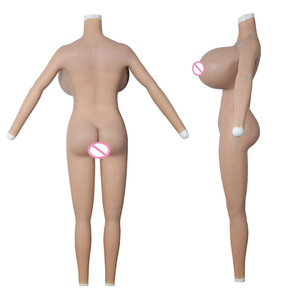 ชุดบอดี้สูทซิลิโคนเสริมหน้าอกขนาดใหญ่พิเศษ คัพ S-<span class=keywords><strong>X</strong></span> สำหรับผู้ชายแปลงเพศ พร้อมแขนและสะโพกใหญ่ - Product Image 3