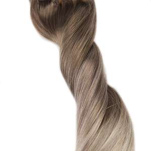 Stock all'ingrosso <span class=keywords><strong>naturale</strong></span> grezzo doppio disegno vergine Ombre Remy Clip In capelli umani extension - Product Image 5