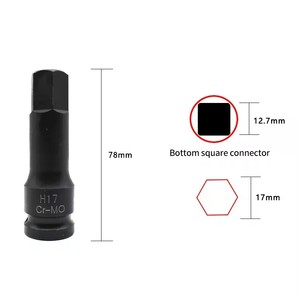 1/2 Set di prese di impatto Torx con connettore quadrato personalizzabile OEM punta per cacciavite per <span class=keywords><strong>H4</strong></span>-H21mm a cricchetto/elettrico/chiave inglese - Product Image 2
