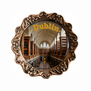 Imán de Refrigerador de Metal Personalizado, Duradero, con Diseño Personalizado al Estilo de Dublín, Irlanda - Product Image 4