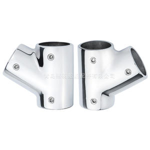 Raccord en T droit en acier inoxydable 316 poli miroir à 60 degrés, épaissi, pour applications marines, type générique - Product Image 6