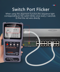 Тестер кабелей RJ11 и RJ45, оптических и цифровых, модель PK653C+ с ЖК-дисплеем, функцией тестирования PoE и измерения длины кабеля - Product Image 2