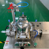Machine à repasser et à façonner les chapeaux automatique à deux têtes Laozhang PLC, 220V 7KW, pression d'air 7 pouces 4-6kg/cm2, garantie 1 an