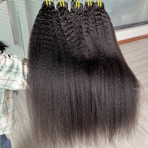 ผมตรงแบบหยิกเล็กน้อย  แบบ Remy  ผมแท้จากอินเดีย  แบบ Double Weft  ผมแท้บริสุทธิ์ 100%  แบบต่อผม  ผมตรงแบบ Yaki - Product Image 2