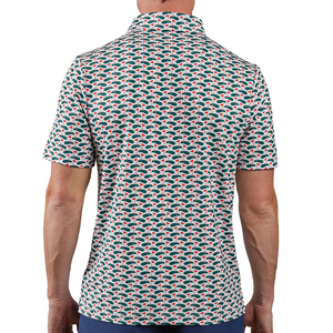 เสื้อโปโลผู้ชายผ้าสแปนเด็กซ์92% 8% โพลีเอสเตอร์พิมพ์ลายขนาดใหญ่เสื้อโปโลโลโก้ออกแบบได้ตามต้องการ - Product Image 3