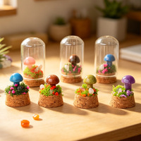 Ornement en cristal naturel sculpté en forme de mini-champignon, spécimen de terrarium, cadeau éducatif scientifique pour enfants, décoration de bureau