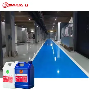 水磨石地板上的透明环氧地板漆