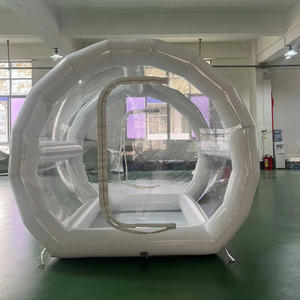 Château gonflable blanc d'un diamètre de 3 mètres, une maison à bulles transparente de haute qualité - Product Image 6