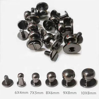 4/5/6/7/8/9/10MM tombol bulat paku keling logam kepala biarawan sekrup kancing paduan paku gesper Tack kain tombol tas Kerajinan Kulit