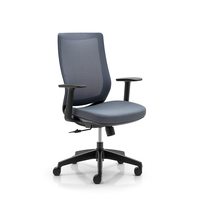 Chaise de bureau exécutive moderne et respirante en maille intégrale avec profondeur d'assise réglable et support lombaire coulissant pour poste de travail