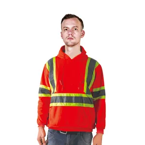 R189 kemeja reflektif Keamanan jalan Pullover peringatan visibilitas tinggi pakaian bulu Polar - Product Image 1