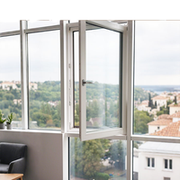 Ventanas Plegables Horizontales Modernas de Aluminio, Ventanas Plegables de Doble Acristalamiento