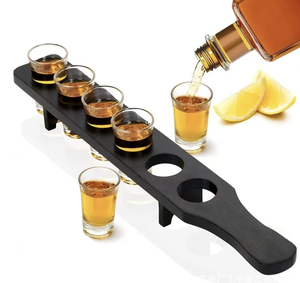Juego de Bandejas de Madera para Vasos de Chupito, Comercial, Personalizable con Logotipo Grabado, para Hoteles, Bares, Pubs, Tiendas y Venta al por Menor - Product Image 5